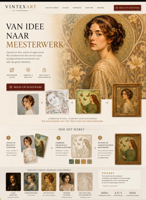Vintage filmposter — voorbeeld van een herschilderd portret in cinema-stijl